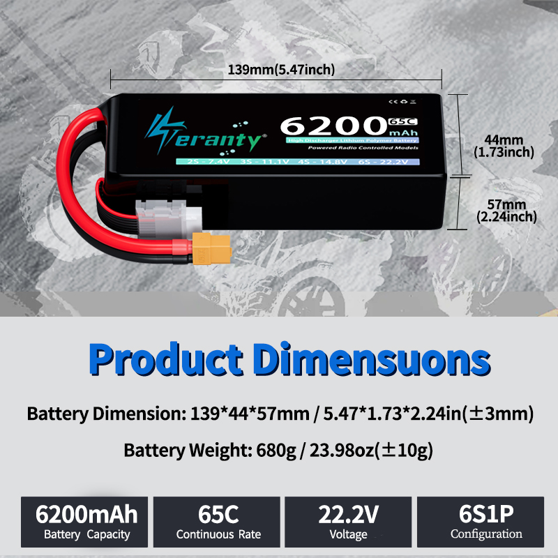 TERANTY 6S 6200mAh Lipo Batter - đánh giá và giá Drone Battery Plate