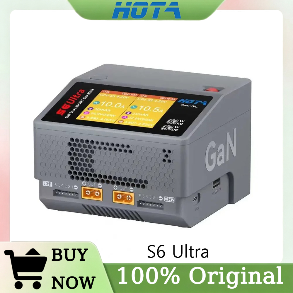 HOTA S6 Ultra Dual Channel Cha - đánh giá và giá Drone Battery 6S